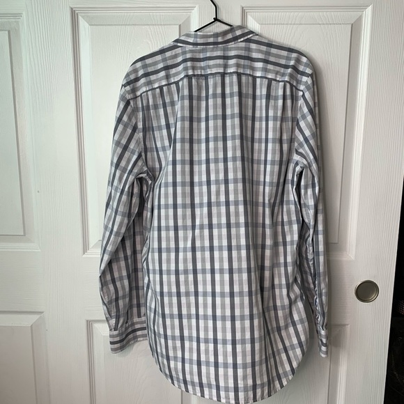 Gap Non Iron Slim Fit Button Down Shirt Grey Sz L - Picture 7 of 10